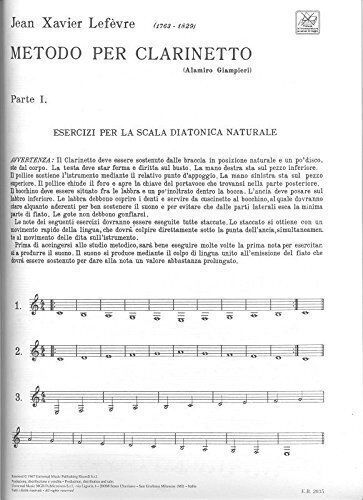 Ricordi Lefevre - Μέθοδος Κλαρινέτου N.1 Μέθοδος Εκμάθησης για Πνευστά