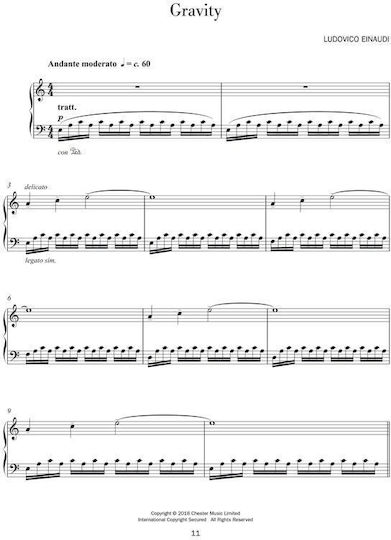 Chester Chester Music Einaudi Seven Days Walking за Пиано Първи ден