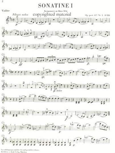 Franz Schubert Sonatinas Piano Violin Op Post 137 Εκδόσεις Henle Verlag Urtext