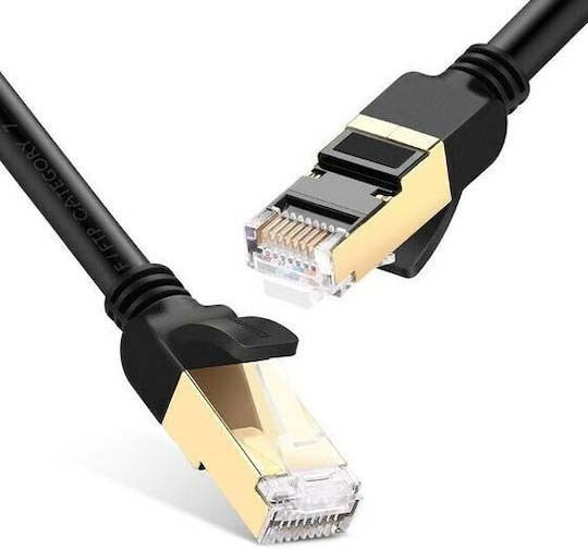 Ugreen F/FTP Cat.7 (10Gbps) Καλώδιο Δικτύου Ethernet 2m Μαύρο