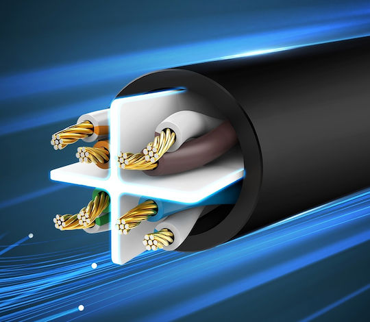 Ugreen Flat U/UTP Cat.6 (Gigabit) Network Cable Ethernet 2m Black