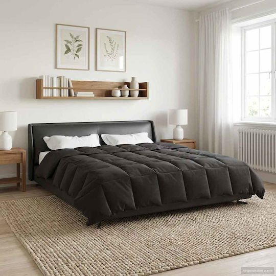 vidaXL Διπλή 200x240cm Ανθρακί vidaXL Διπλή 200x240cm Ανθρακί
