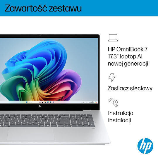 HP OmniBook 7 Next Gen AI 17-DC0073CL 17.3" IPS FHD (Ultra 7-258V/32GB/1.0TB SSD/GeForce RTX 4050/W11 Home) (US Keyboard)