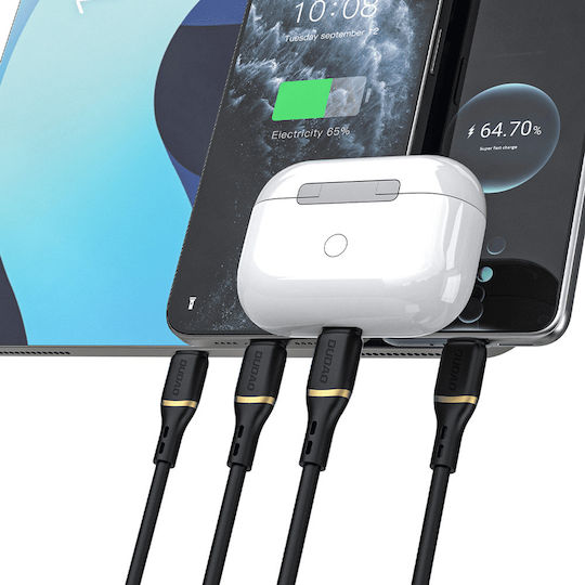 Dudao Cablu USB-A La Lightning 30W Negru 1m 304004-208079