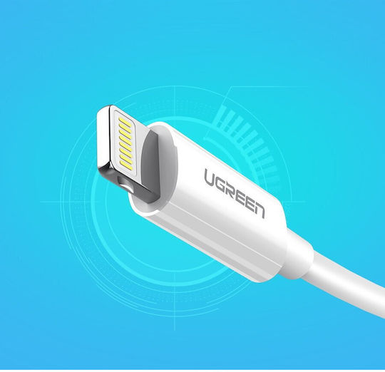 Ugreen US155 USB-A to Lightning Cable 12W Λευκό 1m (20728)