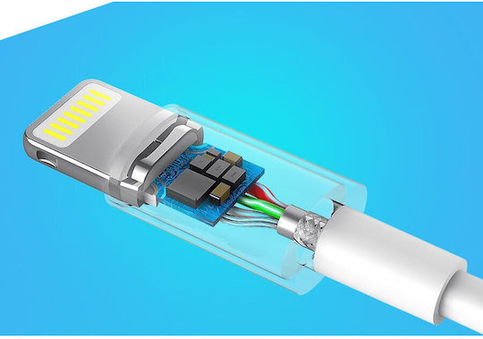 Ugreen US155 USB-A to Lightning Cable 12W Λευκό 1m (20728)