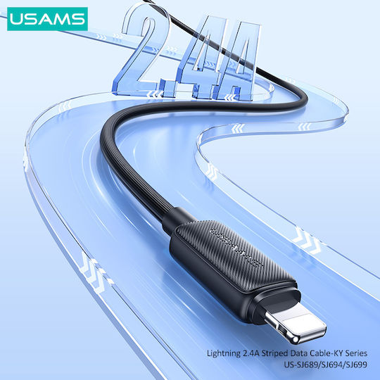 Usams Series USB-A zu Lightning Kabel Schwarz 2m (SJ694USB01)