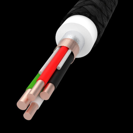 Green Cell Braided USB-A to Lightning Cable Black 1.2m (KABGC21)