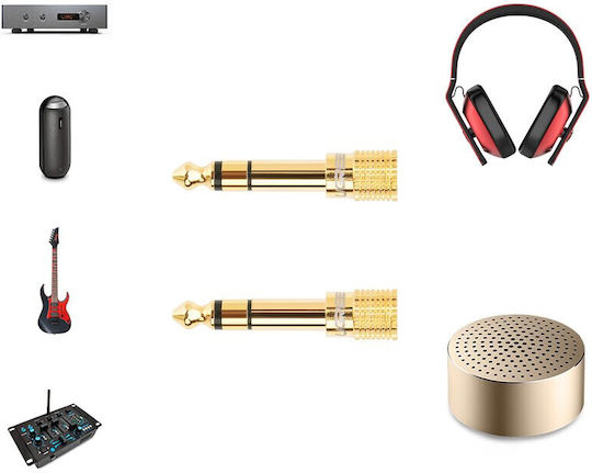 Ugreen Converter 6.3mm male to 3.5mm female Gold 1pcs 20503