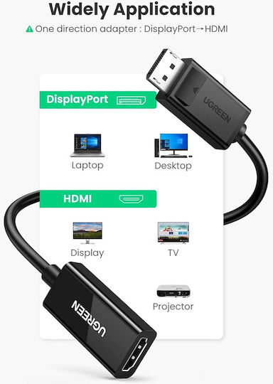 Ugreen Converter DisplayPort male to HDMI female 1pcs 40362