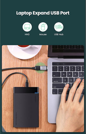 Ugreen US270 Конвертор USB-C мъжки към USB-A женски Сив 1бр
