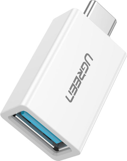 Ugreen Μετατροπέας USB-C male σε USB-A female Λευκό 1τμχ 30155
