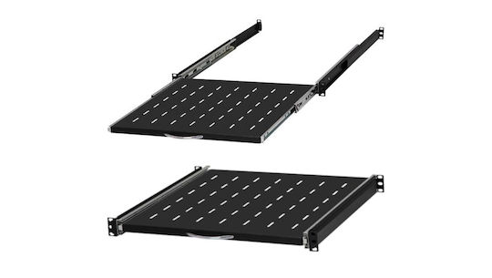 Stalflex Pull-Out Shelf 19" 1U 450mm Black Rsr19-1U-450B
