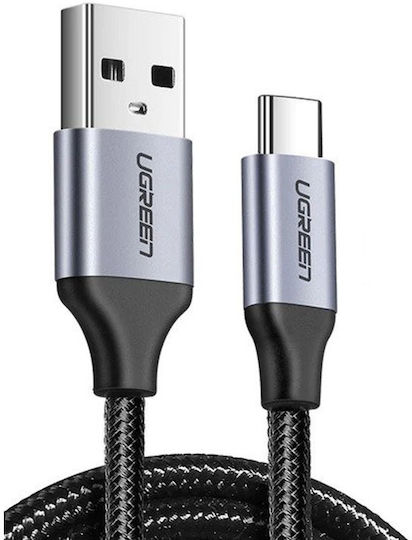 Ugreen US288 Braided USB 2.0 Cable USB-C male - USB-A 15W Γκρι 1m 60126