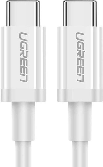 Ugreen US264 USB 2.0 Cable USB-C male - USB-C 60W PD Λευκό 2m 60520