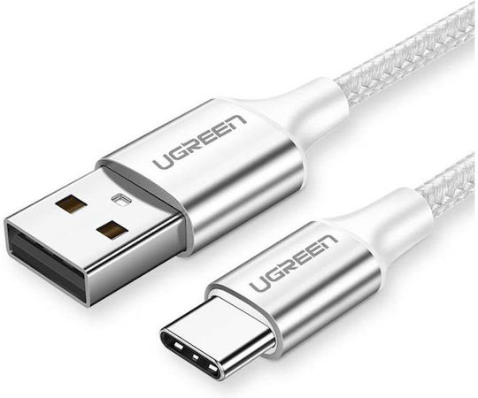 Ugreen US288 Braided USB 2.0 Cable USB-C Male - USB-A 18W White 3m 60409