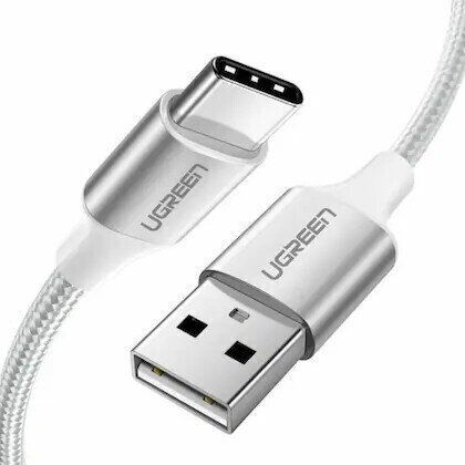 Ugreen US287 USB 2.0 Cable USB-C male - USB-A Λευκό 2m 60123