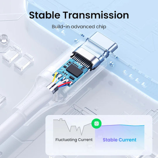 Ugreen USB 2.0 Cable USB-C male - USB-C 240W PD Γκρι 2m 90440