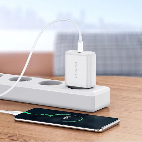 Ugreen US264 USB 2.0 Кабел USB-C Мъжки - USB-C 29W Бял 1m 60518