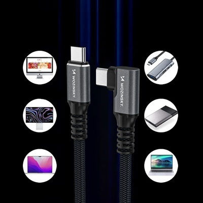 Wozinsky Video Cable USB-C male - Thunderbolt 4 240W PD Μαύρο 1m