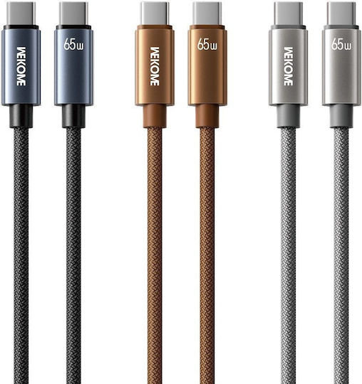 WK USB 2.0 Cable USB-C Male - USB-C 65W PD Black 1.2m 250925