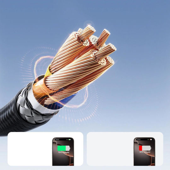 Joyroom Series USB 2.0 Cable USB-C male - USB-C 60W Μαύρο 1m