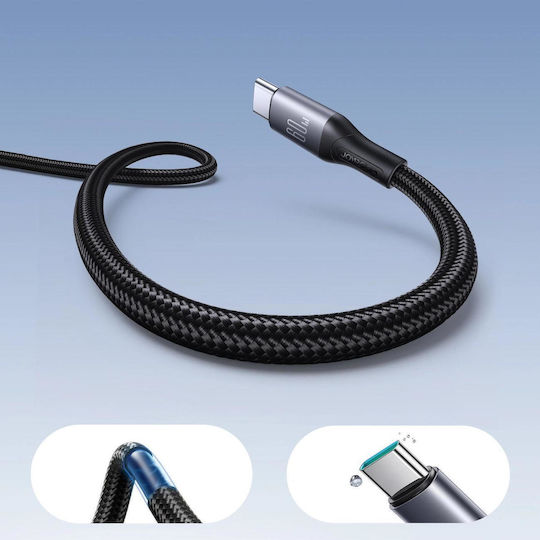 Joyroom Series USB 2.0 Cable USB-C male - USB-C 60W Μαύρο 1m