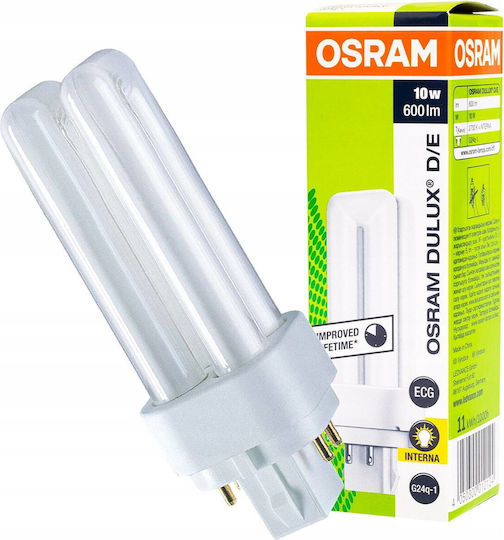 Osram Dulux D E Fluorescent Lamp for G24q-1 Socket 10W