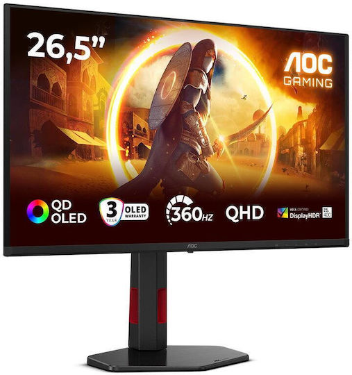 AOC Q27G4SDR OLED HDR Gaming Monitor 26.5" QHD 2560x1440 360Hz with Response Time 0.03ms GTG