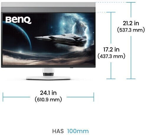 BenQ EX271UZ OLED HDR Monitor 26.5" 4K 3840x2160 240Hz mit Reaktionszeit 0.03ms GTG