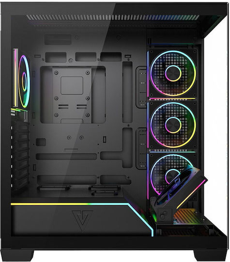 Modecom Volcano Stellar Plus ARGB Gaming Midi Tower Κουτί Υπολογιστή με Πλαϊνό Παράθυρο Μαύρο