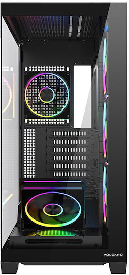 Modecom Volcano Stellar Plus ARGB Gaming Midi Tower Κουτί Υπολογιστή με Πλαϊνό Παράθυρο Μαύρο