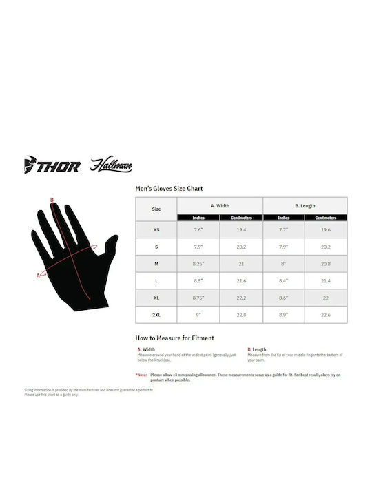 Thor Launchmode Summertime Men's Motocross Riding Gloves Black
