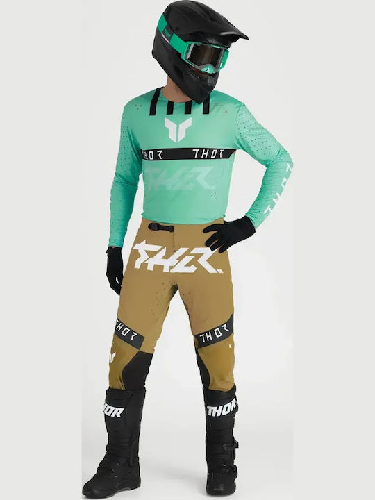 Thor Launchmode Summertime Men's Motocross Riding Gloves Black