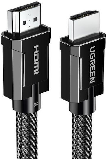 Ugreen HDMI 2.1 Ultra High Speed 48Gbps 4K 120Hz HDR VRR Braided Cable HDMI Male - HDMI Male 2m Black