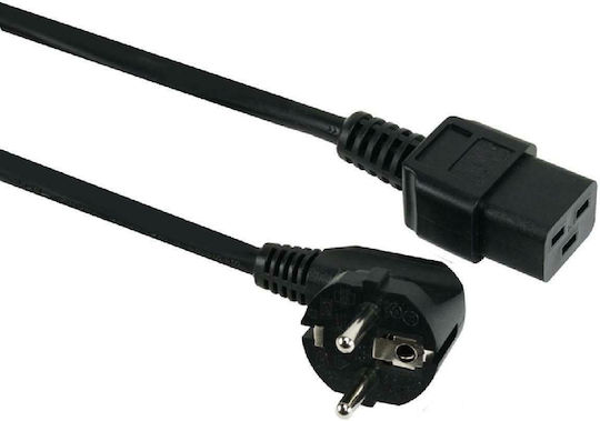 Powertech Schuko - IEC C19 Cable 1.8m Μαύρο CAB-P024