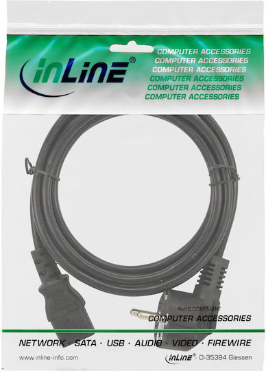 InLine Schuko - IEC C13 Cable 7m Μαύρο 16655L