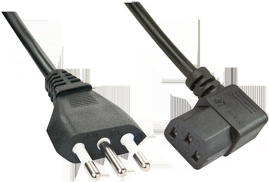 Lindy Schuko - IEC C13 Cable 2m Μαύρο 30346