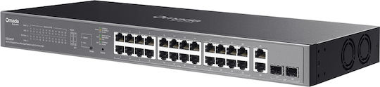 TP-LINK Omada Managed L2 PoE+ Switch with 26 Gigabit (1Gbps) Ethernet Ports and 2 SFP Ports