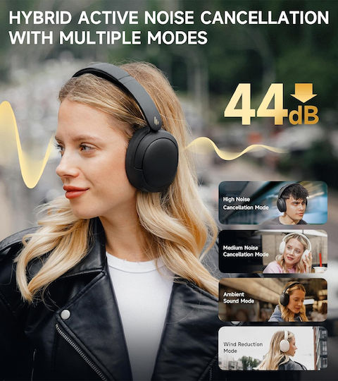 Edifier W800BT Pro Ασύρματα / Ενσύρματα On Ear Ακουστικά με 45 ώρες Λειτουργίας και Quick Charge Μαύρα