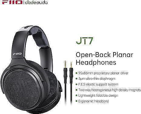 Fiio JT7 Жични Over Ear Слушалки Черни