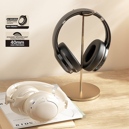 WK M11 Ασύρματα / Ενσύρματα Over Ear Ακουστικά με 8 ώρες Λειτουργίας Λευκά