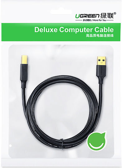 Ugreen USB 2.0 Cablu USB-A - USB-B Negru 1m 20846