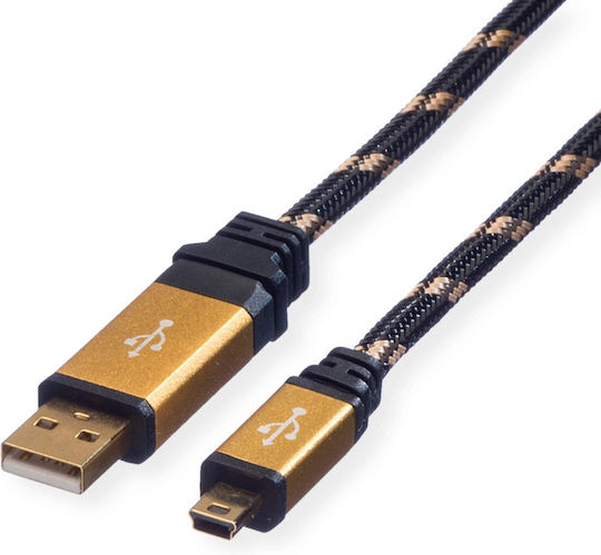 Roline USB 2.0 Cable USB-A male - Μαύρο 1.8m 11.02.8822