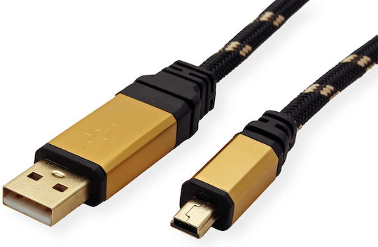 Roline USB 2.0 Cable USB-A male - Μαύρο 1.8m 11.02.8822