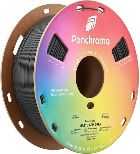 Polymaker PLA 3D Drucker Filament 1,75mm Mattes Aschgrau 1kg 1τμχ (Spule)