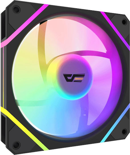 Darkflash DM12 Pro Reverse Blade Case Fan 120mm with ARGB Lighting and 4-Pin PWM Connection