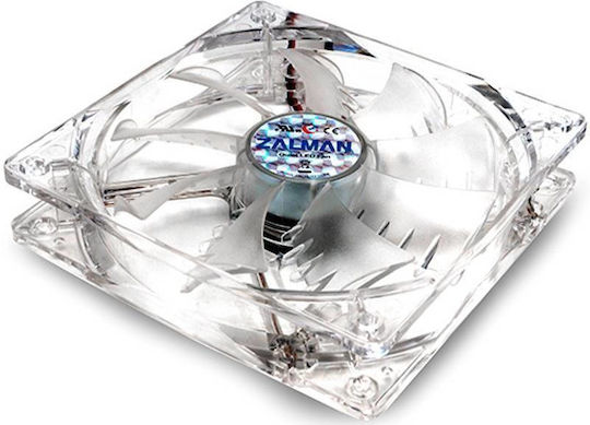 Zalman Ventilator Pentru Carcasă 120mm (1200rpm) Cu Iluminare Albastră Și Conexiune 3-Pin Albastră