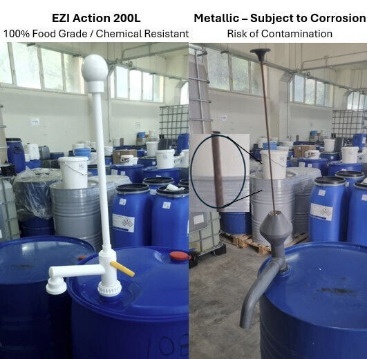 Ezi Action 200l Barrel Transfer Pump The Only One That Does Not Rust And Does Not Stick FDA Approved