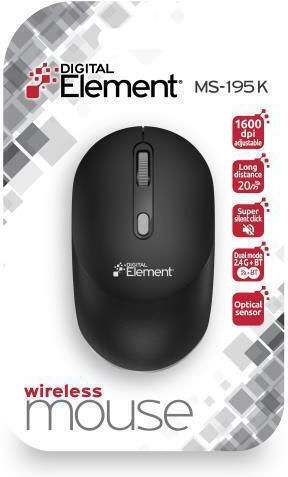 Element MS-195K Ασύρματο Bluetooth Ποντίκι Μαύρο